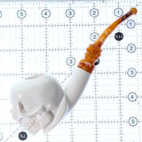 Ole Smooth Skull - Meerschaum Tobacco Pipe
