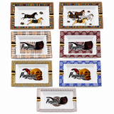 Decorative Porcelain Cigar Ashtray Collection – 5” x 6” Ceramic Ashtray with Gold Cigar Rests 1- Piece
