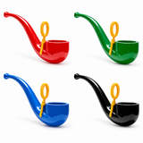 6-Inch Sherlock-Style Bubble Blower Toy with Built-In Bubble Wand – Novelty Bubble Maker, 1 PC Assorted Colors