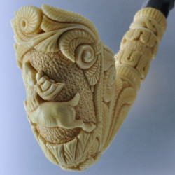 Mesut Master Carver Stag Crest Meerschaum Pipe M99000