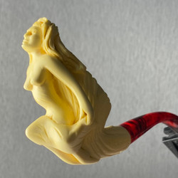 Rustic Nude Figurehead by A. Cevik Signature Meerschaum Pipe by Paykoc 6"