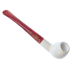 "Pocket Buddy" Smooth Finish Apple Straight Bend Meerschaum Tobacco Pipe By Paykoc, M02018