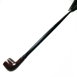 Dark Brown Billiard Straight Churchwarden Pipe By Paykoc _7100-2-1