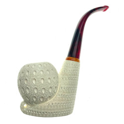 Ornate Lattice Sitter Premium Meerschaum Pipe M80014