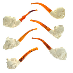 $65 Skull Claw Meerschaum Mini Pipes with Case