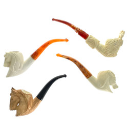 $75 Horse  Meerschaum Pipes, Assorted