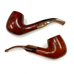 Olive Wood Tobacco Pipe Slight Bent Apple 6 Paykoc 1 Count - Paykoc Pipes