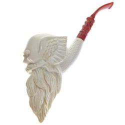 Mercury's Father Mr. Skully Masterful Carved Meerschaum Pipe by Paykoc M99069