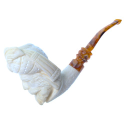 Meerschaum Sultan of Agrabah Hand Carved Smoking Pipe