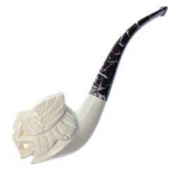 Meershcaum "Return from Valhalla" Viking Skull Smoking Pipe