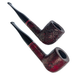 Handmade Italian Straight Billiard w/ Red Band Briar Pipe – (Limited Stock)