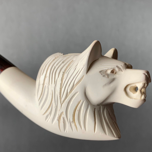 Pocket Dire Wolf Meerschaum Tobacco Pipe 5.25"  by Paykoc