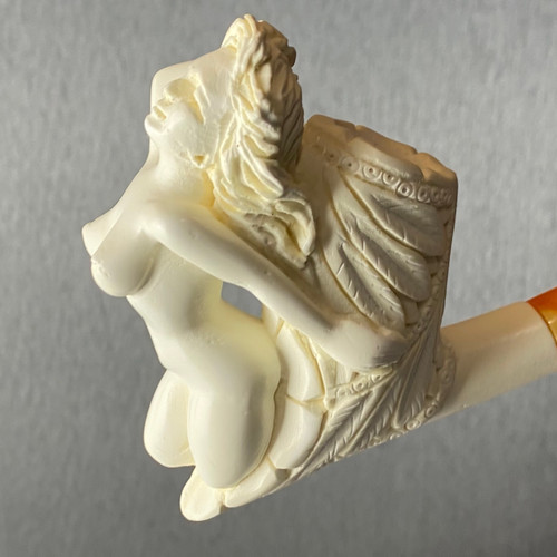 Mermaid Nautical Figurehead Cevher Signature Meerschaum Pipe Paykoc Imports