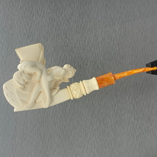 Large Adult Burlesque Meerschaum Pipe By Paykoc _062302