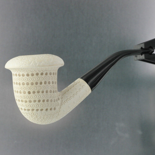 Meerschaum Calabash Pipe With Lattice Finish, By Paykoc M02320