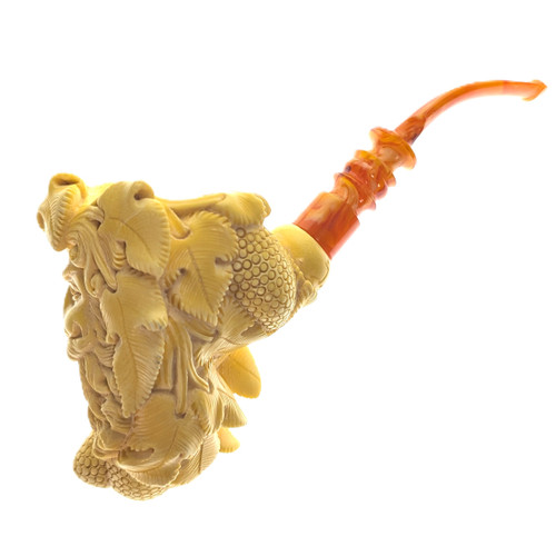 Bountiful Bacchus by Master Carver Baglan Meerschaum Pipe Paykoc M78028