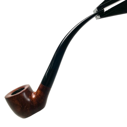 Brown 1/2 Bent Sitter Half Churchwarden Briar Pipe By Paykoc 2100-3