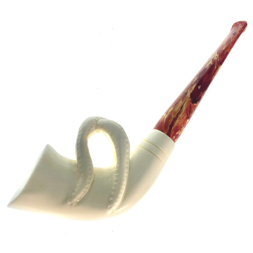 A Tentacle's Embrace Meerschaum Churchwarden Pipe by Paykoc M09025