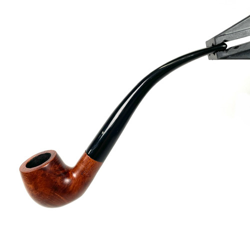 Brown 1/2 Bent Billiard Half Churchwarden Briar Pipe By Paykoc