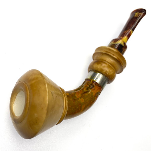 Real Gourd Calabash with Solid Block Meerschaum Bowl by Paykoc M03731