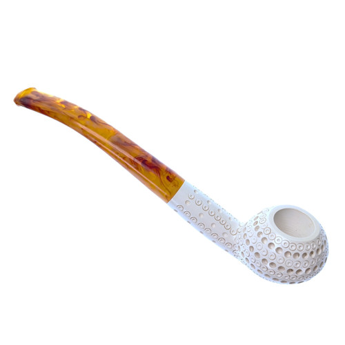 Meerschaum Classic Lattice Finish Apple 1/4 Bend Pipe by Paykoc M02005(L)