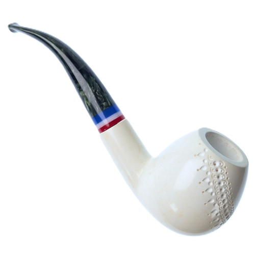 Apple Bowl Doily Low Dipping Lattice Swoop Arasta Premium Meerschaum Pipe by Paykoc, M80017