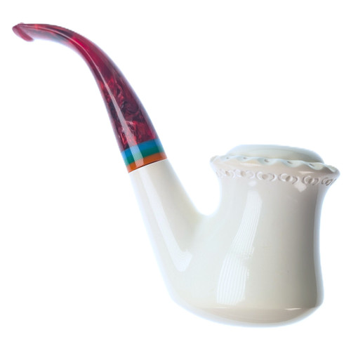Lil-Bo Peeps Doily Fancy Pants Sitter Meerschaum Pipe - Arasta Pipe by Paykoc M80001