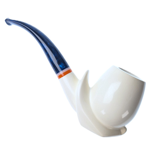 MacArthur Style Metal & Red Stem - Arasta Premium Meerschaum Pipe