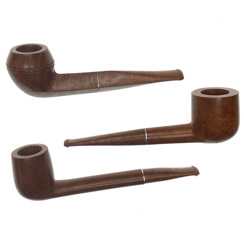 Fancy Full Wood Engineer Pipes - Knickerbocker Antique Briar 1 Count Assorted