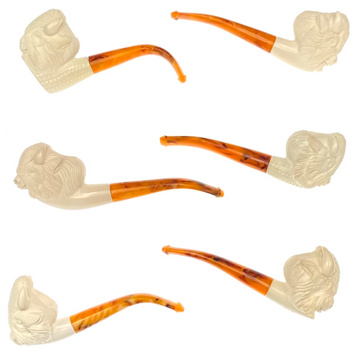 North American Bison Buffalo Meerschaum Pipes, $65 Assorted 1 Count