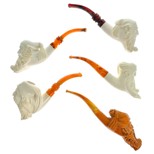 $120 Smoking Man Meerschaum Pipes, Assorted