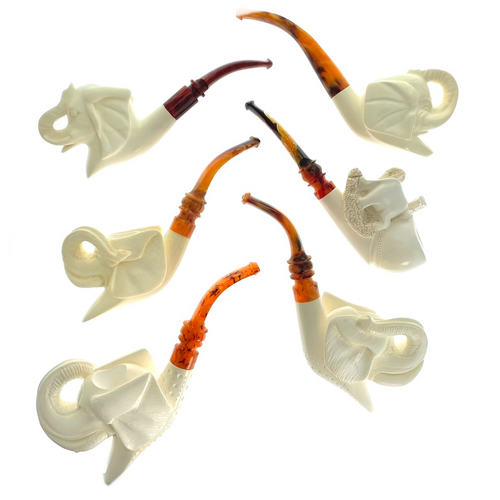 $140 Elephant Meerschaum Pipes, Assorted