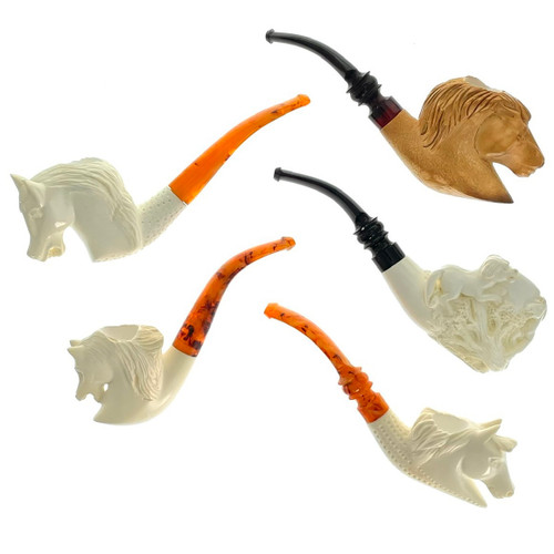 $95 Horse  Meerschaum Pipes, Assorted