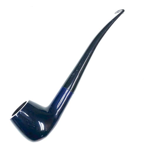 Blue 1/4 Bend Billiard Half Churchwarden Briar