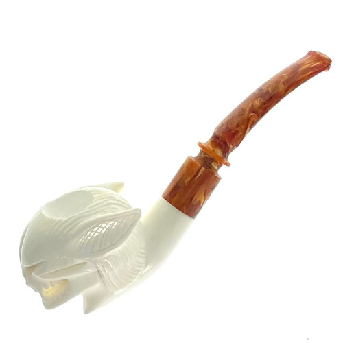 Winged Skull Meerschaum Pipe 1 Assorted