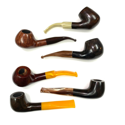 Brown Finish German Standard Briar Pipes 1 Count Assorted