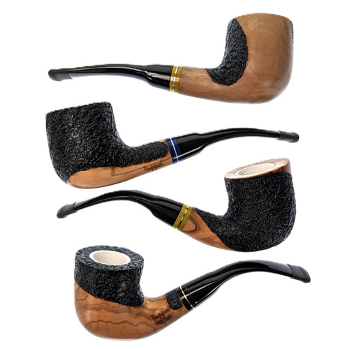 The Cappadocian Series — Rusticated Olive Wood Billiard Pipe with