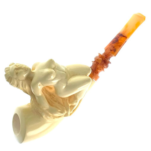 Giant Lady Master Carver M. Dülger Premium Meerschaum Pipe M74053