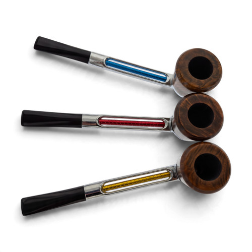 Briarwood Gentleman's Pipe with Polished Metal Stem (Copy)