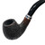 Half Bent English Professor Sandblasted 6" with Silver Stem Ring Paykoc Italian Briar