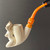 Nude Female on Smooth Bowl with Tribal Ring  Patterns Cevher Signature Meerschaum Pipe 6.25" Paykoc