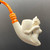 Nude Female on Smooth Bowl with Tribal Ring  Patterns Cevher Signature Meerschaum Pipe 6.25" Paykoc