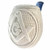 Masonic Order- Blue Stem Floral Scroll Work 1/2 Bend Meerschaum Tobacco Pipe By Paykoc M06002