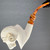 Large Meerschaum Bold Ram's Head 1/4 Bent Pipe By Paykoc M01426