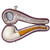 Smooth Finish Apple w/Single Flower Burst on Bowl 1/4 Bend Meerschaum Pipe By Paykoc M02008