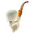 Skull Carved Long Stem Meerschaum Churchwarden by Paykoc