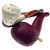 Meerschaum Teardrop Finish Bulldog Pipe With Lattice Shank, By Paykoc M02233