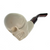 Miniature Meerschaum Skull Pipe - Case