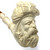 9" Meerschaum Broad Faced Turkish Sultan Tobacco Pipe 1/2 Bend By Paykoc M20012