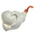 Meerschaum Claw Clutching Skull Pipe Slight Bend By Paykoc M04214